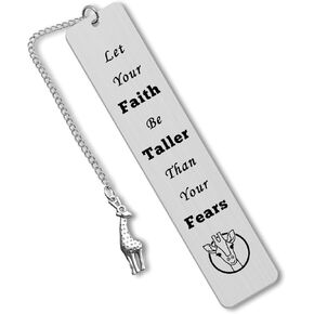 Gift for Giraffe Lovers Inspirational Bookmark Gift for Animal Lovers Giraffe Theme Metal Bookmark Reading Lovers Gift Bookish Gift for Book Lovers Encouragement Graduation Gift Animal Lovers Gift