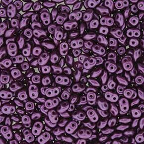 Matubo SuperDuo Beads 2.5x5mm-Pastel Bordeaux-22.5 Gram Tube