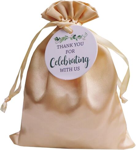 GUIFIER 30 PCS 5" x 7" Satin Gift Bags with Drawstring and Tags, Silk Jewelry Bags, Party Favor Bags, Fabric Gift Wrap Bags for Baby Shower, Bridal Shower, Christmas, Birthday, Wedding(Wine Red) in Kuwait