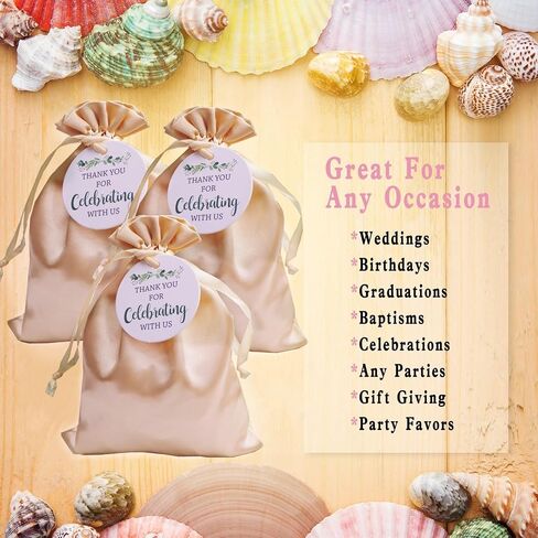 GUIFIER 30 PCS 5" x 7" Satin Gift Bags with Drawstring and Tags, Silk Jewelry Bags, Party Favor Bags, Fabric Gift Wrap Bags for Baby Shower, Bridal Shower, Christmas, Birthday, Wedding(Wine Red) in Kuwait