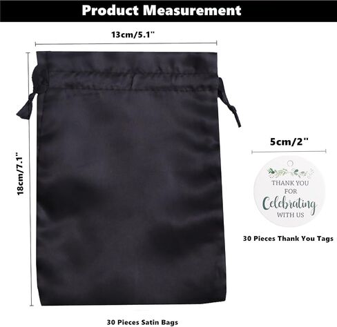GUIFIER 30 PCS 5" x 7" Satin Gift Bags with Drawstring and Tags, Silk Jewelry Bags, Party Favor Bags, Fabric Gift Wrap Bags for Baby Shower, Bridal Shower, Christmas, Birthday, Wedding(Wine Red) in Kuwait