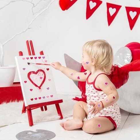 2400Pcs Valentine's Day Mini Love Heart Sticker Red Pink Purple Paper Decals 5 Colors of Hearts Self-Adhesive Stickers for Holiday Envelopes Scrapbook Gifts DIY, 0.4inch in Saudi Arabia