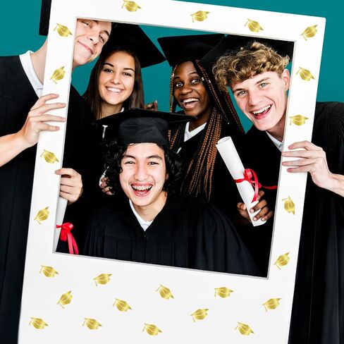 Whaline 500Pcs Graduation Cap Stickers Gold Foil Envelope Seal Stickers Grad Hat Self-Adhesive Label Decals for Greeting Cards Diploma Certificate Envelope Sealing School College Supplies in Kuwait