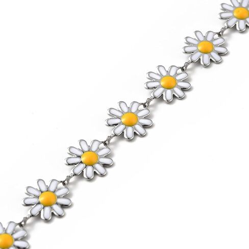 LiQunSweet Cherry Flower Oval Enamel Chains for DIY Supplies Bracelets Necklace Jewelry Making in Saudi Arabia