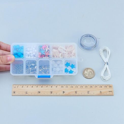 Sunnyclue 293pcs Diy Boho Shell Beads Beach Charm Carm Make Make Kit Stain Beads Sandal Beads Christmas Admable Jewelry Making Kits Sea Sea Turtle Charms Turquoise Stone Stone in Saudi Arabia