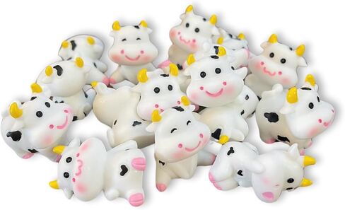 LASHICORN MOO MOO SUPARU COW POTARINES BULK 16PK ، 5 تصميمات ، لقد تم وضع لعبة Mooed Game على الأبقار على بطاقات SUVS Tags حيوانات مزرعة لطيفة صغيرة in Saudi Arabia