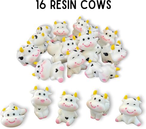 LASHICORN MOO MOO SUPARU COW POTARINES BULK 16PK ، 5 تصميمات ، لقد تم وضع لعبة Mooed Game على الأبقار على بطاقات SUVS Tags حيوانات مزرعة لطيفة صغيرة in Saudi Arabia