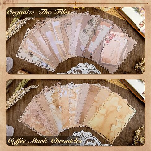 60 Sheets Vintage Lace Edged Scrapbook Paper Set – 6-Pack Assorted Retro Stationery for Letters, Scrapbooking, Journals, Collages, and DIY Crafts (4.9x6.9 Inches) in Kuwait