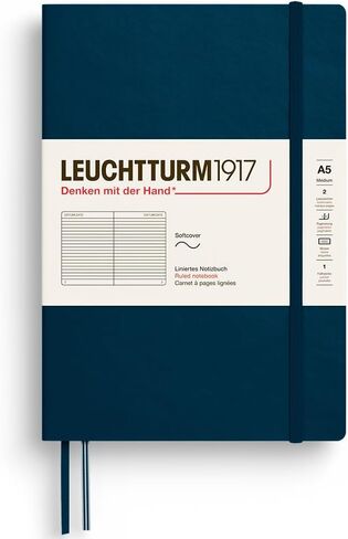 Leuchtturm1917 - دفتر Softcover Medium A5-123 صفحات مرقمة للكتابة والمجلة - التفكير في المستقبل (ورقة منقط ، أعماق البحار) in Kuwait