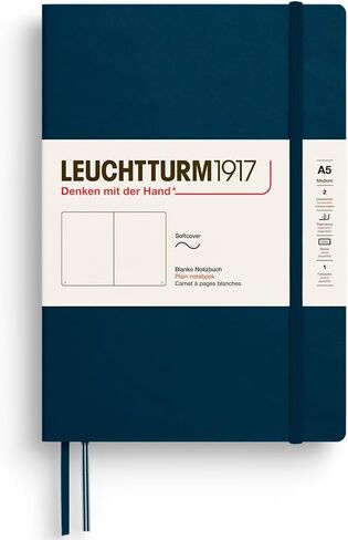 Leuchtturm1917 - دفتر Softcover Medium A5-123 صفحات مرقمة للكتابة والمجلة - التفكير في المستقبل (ورقة منقط ، أعماق البحار) in Kuwait