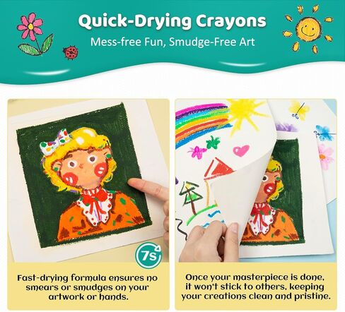 KERIFI Washable Jumbo Crayons, 24 Colors Silky Smooth Watercolor Gel Crayons Set, Twistable Non-Toxic Crayons for Kids 2-4 and 4-8, Art Supplies for Coloring Book for Gifts and School Projects in Saudi Arabia