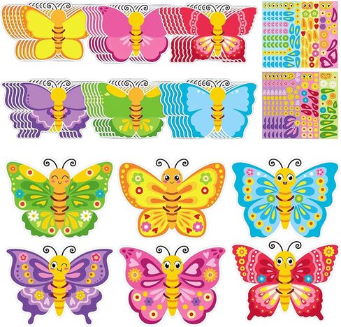 12 Packs Spring Insect Craft Kits, Make Your Own Bug Paper Craft Set, Summer DIY Art Craft Kits for School Home Game Activities (Bug 12) in Saudi Arabia