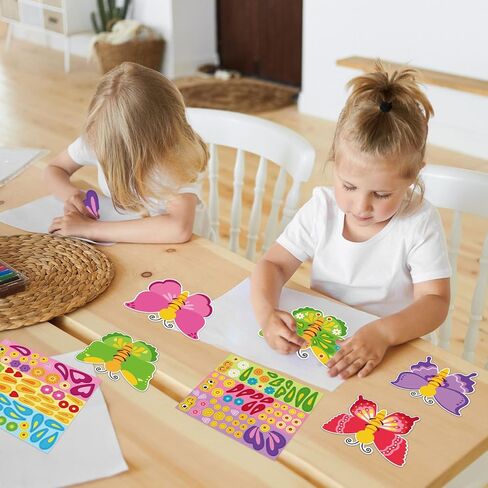 12 Packs Spring Insect Craft Kits, Make Your Own Bug Paper Craft Set, Summer DIY Art Craft Kits for School Home Game Activities (Bug 12) in Saudi Arabia