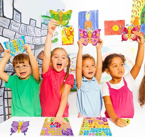12 Packs Spring Insect Craft Kits, Make Your Own Bug Paper Craft Set, Summer DIY Art Craft Kits for School Home Game Activities (Bug 12) in Saudi Arabia
