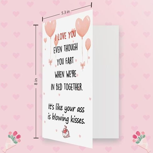 OJsensai Cute Otter Valentines Day Card for Husband Wife, Sweet Anniversary Birthday Gifts for Girlfriend Boyfriend, I Love You Card in Kuwait