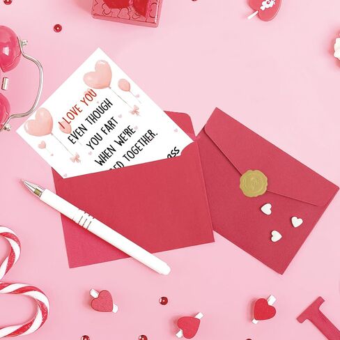 OJsensai Cute Otter Valentines Day Card for Husband Wife, Sweet Anniversary Birthday Gifts for Girlfriend Boyfriend, I Love You Card in Kuwait
