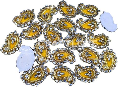 Craft Love Drop Patches for DIY Craft Craft ، التطريز ، خياطة على الملابس ، بلوزة ، ساري ، سترة وتصميم - حزمة من 20 قطعة (4 سم × 2.5 سم) in Kuwait