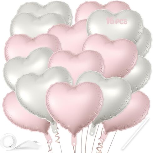 16 PCS Heart Pallonons ، 18 بوصة حب أحمر بالون قلب على شكل قلب للاحتفال بالذكرى السنوية حفل عيد ميلاد حفلة عيد الحب زخارف الطفل دش الزفاف المزخرفة اللوازم in Kuwait