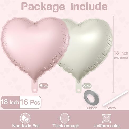 16 PCS Heart Pallonons ، 18 بوصة حب أحمر بالون قلب على شكل قلب للاحتفال بالذكرى السنوية حفل عيد ميلاد حفلة عيد الحب زخارف الطفل دش الزفاف المزخرفة اللوازم in Kuwait