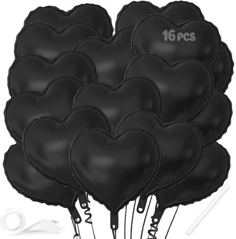 16 PCS Heart Pallonons ، 18 بوصة حب أحمر بالون قلب على شكل قلب للاحتفال بالذكرى السنوية حفل عيد ميلاد حفلة عيد الحب زخارف الطفل دش الزفاف المزخرفة اللوازم in Kuwait