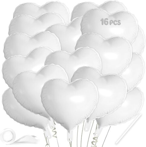 16 PCS Heart Pallonons ، 18 بوصة حب أحمر بالون قلب على شكل قلب للاحتفال بالذكرى السنوية حفل عيد ميلاد حفلة عيد الحب زخارف الطفل دش الزفاف المزخرفة اللوازم in Kuwait