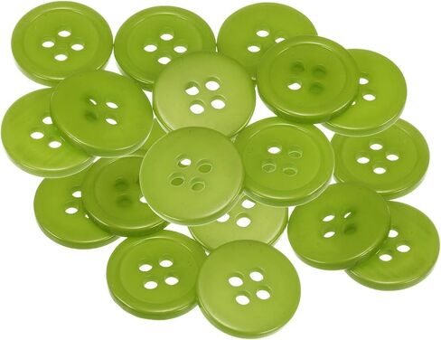 HARFINGTON 20pcs 24L Sewing Buttons 5/8"(15mm) Resin Round Flat 4-Hole Craft Replacement Buttons for Sewing Clothing and DIY, Black in Saudi Arabia