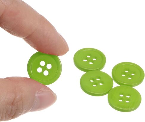 HARFINGTON 20pcs 24L Sewing Buttons 5/8"(15mm) Resin Round Flat 4-Hole Craft Replacement Buttons for Sewing Clothing and DIY, Black in Saudi Arabia