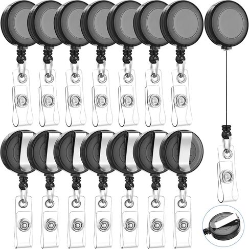 Zonon 100 Pcs Retractable Badge Reel Badge Holder Badge Clip Badge Reels Bulk with Metal Belt Clip Name Badge Reels Holders for Nurses Teachers Students Office School Supplies (Solid Blue) in Kuwait