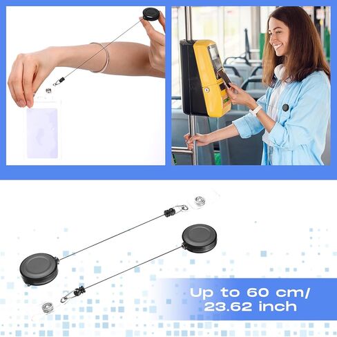 Zonon 100 Pcs Retractable Badge Reel Badge Holder Badge Clip Badge Reels Bulk with Metal Belt Clip Name Badge Reels Holders for Nurses Teachers Students Office School Supplies (Solid Blue) in Kuwait