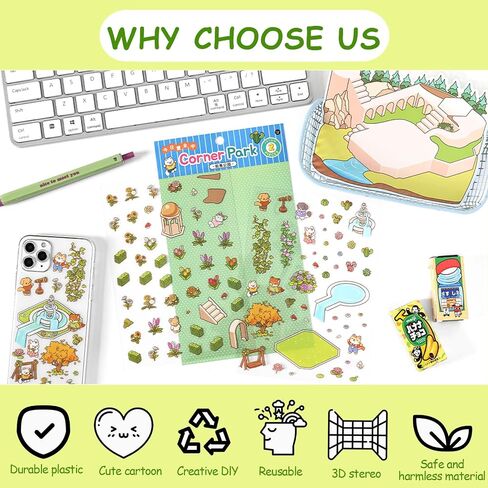 4 Sets DIY 3D House Stickers, Make Your Own Scene, Fun and Creative Stickers for Adults and Kids(New) in Saudi Arabia
