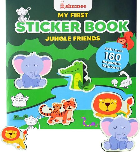 Shumee Reusable Sticker Book for Kids 3+ Years, 160+ Stickers for kids, 8 Scenes Cars, Trucks, Planes, Bikes, Boat, Sticker Books for Girls Boys, Safe, Sticker Books For Toddlers, Valentine's Day Gift in Saudi Arabia