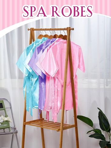 Sintuff 24 Pcs Sleepover Party Supplies for Girls 6 Spa Party Robes 6 Tote Bags 6 Headbands 6 Spa Masks in Saudi Arabia