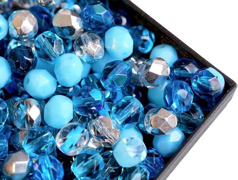 150 pcs Fire Polished Faceted Beads Round 6 mm, Mix Purple, Czech Glass in Saudi Arabia