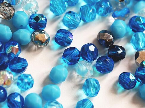 150 pcs Fire Polished Faceted Beads Round 6 mm, Mix Purple, Czech Glass in Saudi Arabia