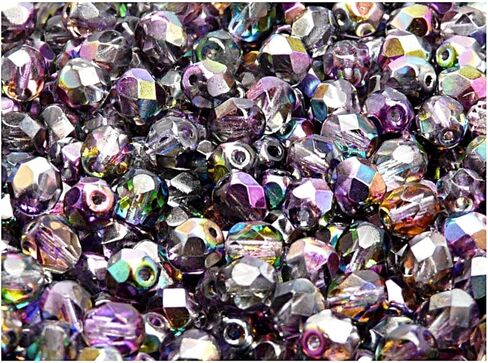 150 pcs Fire Polished Faceted Beads Round 6 mm, Mix Purple, Czech Glass in Saudi Arabia