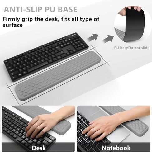 راحة معصم مريحة للوحة المفاتيح والماوس ، راحة معصم لوحة مفاتيح الكمبيوتر - مجموعة راحة معصم الرغوة الناعمة ، وتخفيف آلام الرسغ للكمبيوتر المحمول العاملة. in Kuwait