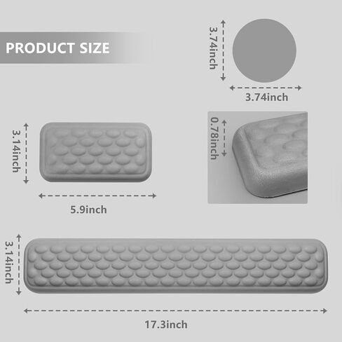 راحة معصم مريحة للوحة المفاتيح والماوس ، راحة معصم لوحة مفاتيح الكمبيوتر - مجموعة راحة معصم الرغوة الناعمة ، وتخفيف آلام الرسغ للكمبيوتر المحمول العاملة. in Kuwait