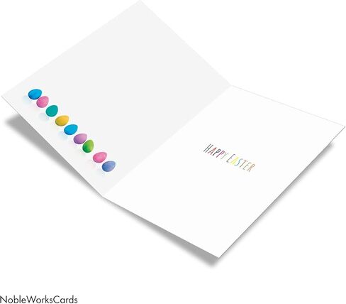 NobleWorks Easter Greeting Card with 5 x 7 Inch Envelope (1 Card) Bunny Flowers C10963EAG in Kuwait