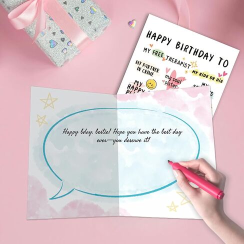 Funny Birthday Card for Women Sister - Happy Birthday Gifts for Bestie - Bestie Birthday Card - Best Friend Birthday Cards Gifts in Saudi Arabia