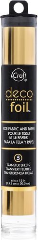 iCraft Deco Foil, 5 Transfer Sheets, 6" x 12", Gold in Saudi Arabia