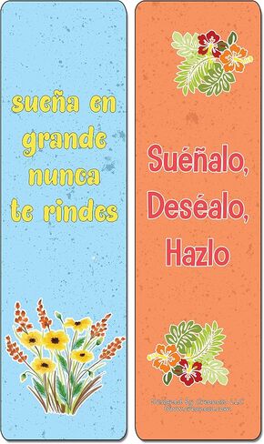 Creanoso Spanish Motivational Quotes Bookmarks (12-Pack) - Stocking Stuffers Premium Quality Gift Ideas for Children, Teens, & Adults - Corporate Giveaways & Party Favors in Saudi Arabia