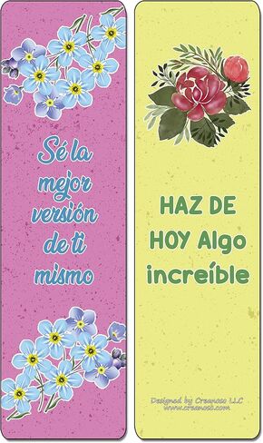Creanoso Spanish Motivational Quotes Bookmarks (12-Pack) - Stocking Stuffers Premium Quality Gift Ideas for Children, Teens, & Adults - Corporate Giveaways & Party Favors in Saudi Arabia