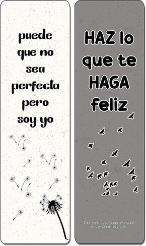 Creanoso Spanish Motivational Quotes Bookmarks (12-Pack) - Stocking Stuffers Premium Quality Gift Ideas for Children, Teens, & Adults - Corporate Giveaways & Party Favors in Saudi Arabia