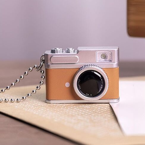 Miniature Mini Retro Vintage Camera Keychain Also Lights Up with Sound.Mini Camera.Retro Camera.Camera Model.Miniature Camera.Christmas Gifts. (Brown) in Saudi Arabia