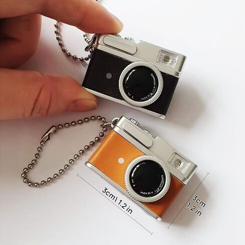 Miniature Mini Retro Vintage Camera Keychain Also Lights Up with Sound.Mini Camera.Retro Camera.Camera Model.Miniature Camera.Christmas Gifts. (Brown) in Saudi Arabia