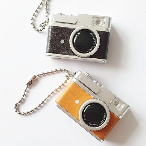 Miniature Mini Retro Vintage Camera Keychain Also Lights Up with Sound.Mini Camera.Retro Camera.Camera Model.Miniature Camera.Christmas Gifts. (Brown) in Saudi Arabia
