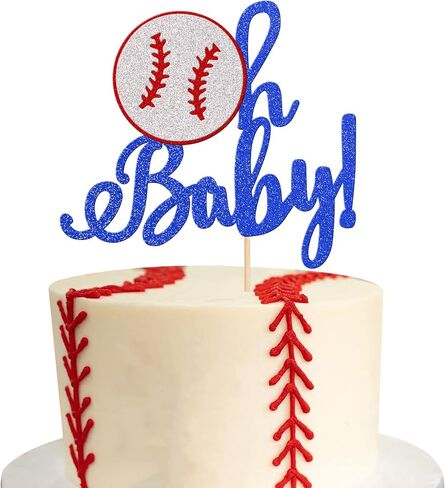 24 PCS Baseball Cupcake Toppers Glitter Baseball Players Sports Sports Cupcake يختار بيسبول رياضة رياضية للأطفال مستلزمات عيد ميلاد الأطفال in Kuwait