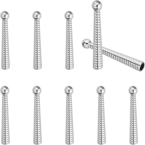 PATIKIL Bolo Tie Tips, 10Pcs 2 Inch Long Alloy Bolo Tie Supplies Replacement Cord End Caps 5mm Diameter for DIY Crafts Clothes Decor, Vintage Bronze in Saudi Arabia