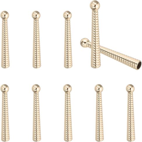 PATIKIL Bolo Tie Tips, 10Pcs 2 Inch Long Alloy Bolo Tie Supplies Replacement Cord End Caps 5mm Diameter for DIY Crafts Clothes Decor, Vintage Bronze in Saudi Arabia
