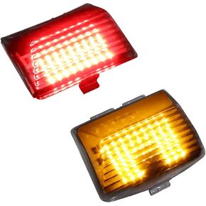 DTR2017 Smoked Front Amber Rear Red LED Fender Tip Lights Taillight for Harley Softail Heritage, Sportster, Road Glide Touring Fatboy Electra Glide FLHTC FLHTK FLTRU FLHTKL in Kuwait